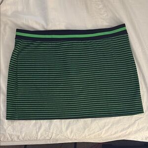 Neon Green Striped Women's Skirt